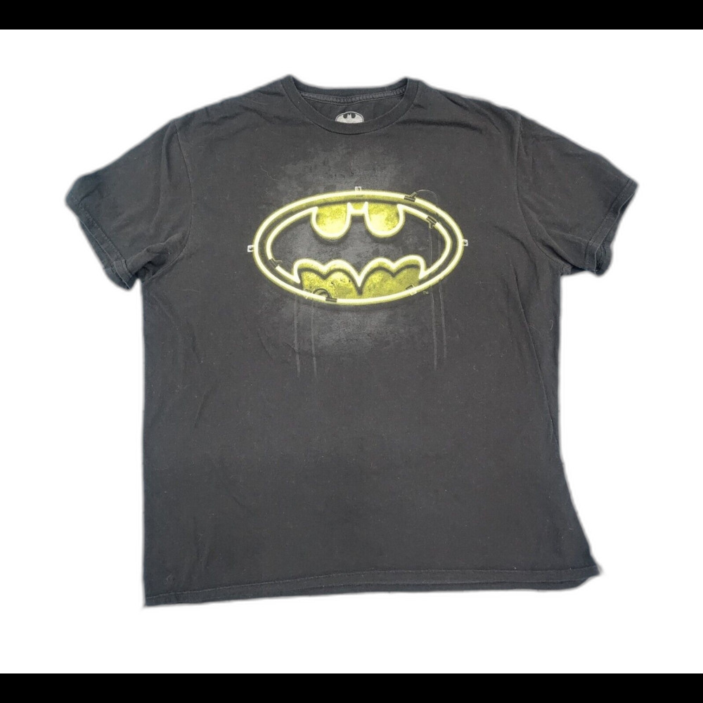 Batman Classic Logo T-Shirt Black Graphic T-shirt Size XL